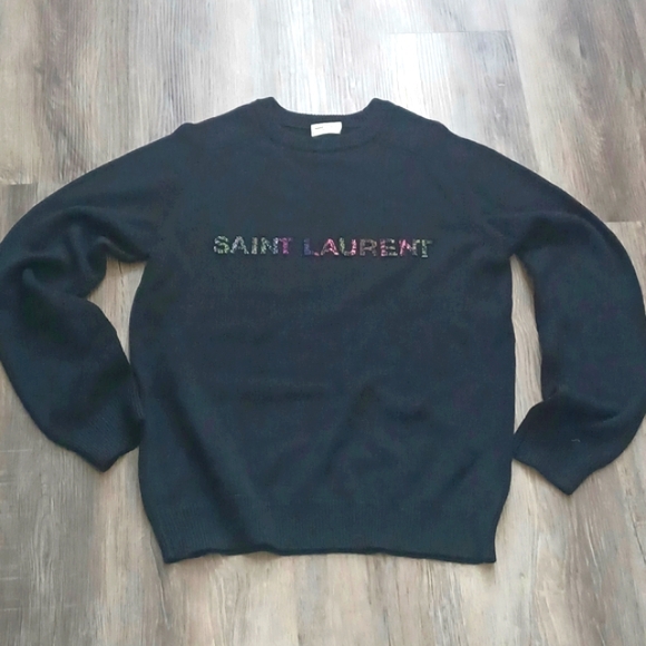 NWOT Authentic Saint Laurent Black Sweater - Picture 3 of 7